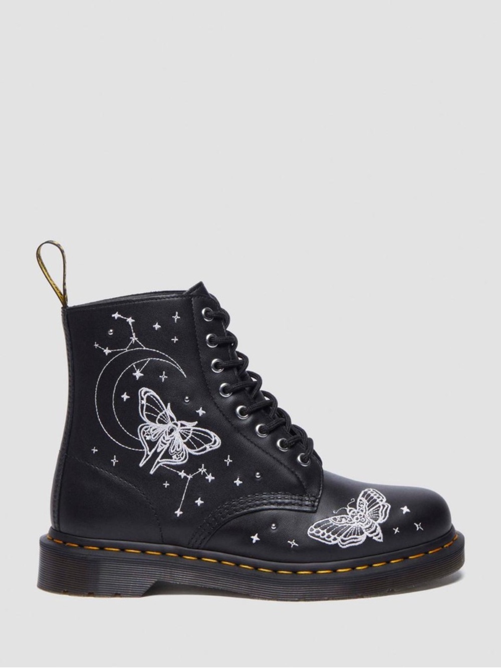 Dr. Martens 1460 CELESTIAL MOTH EMBROIDERED LACE UP BOOTS size 13 DS NB